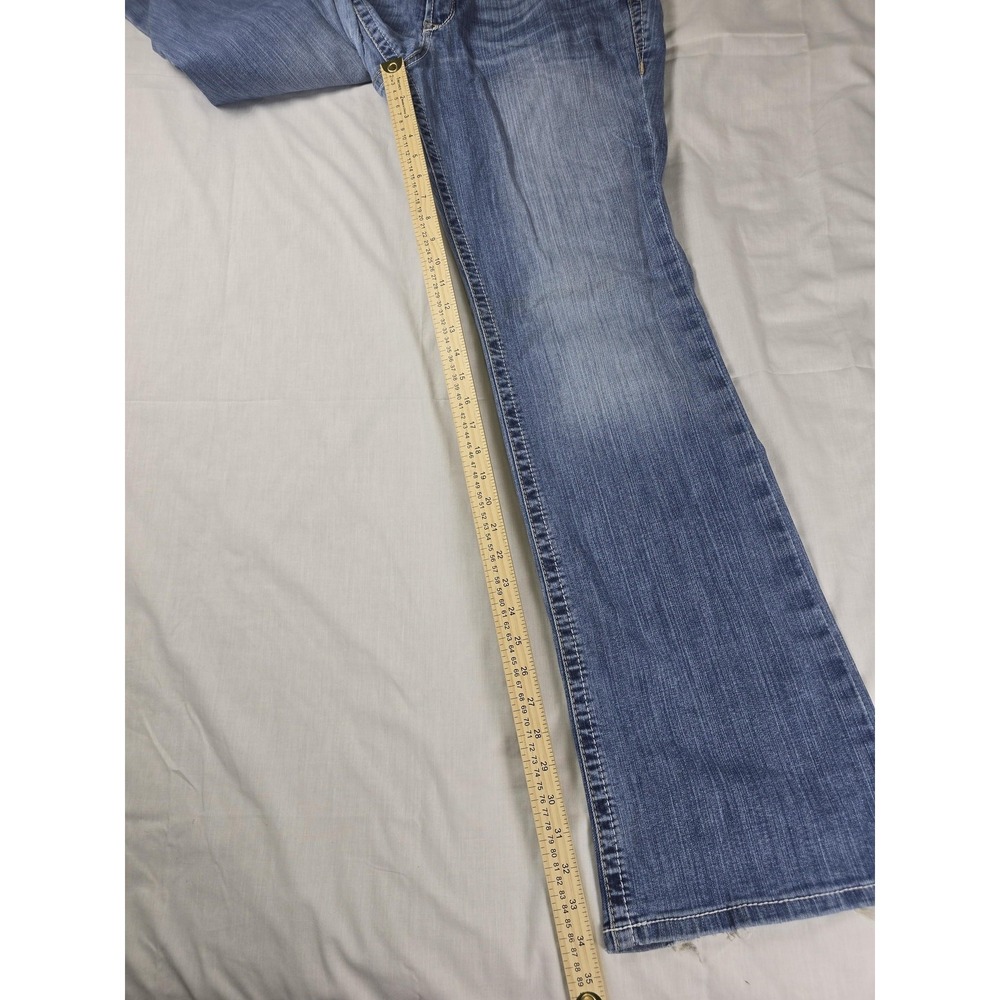 Ariat REAL Jeans Womens 33L Blue Mid Rise Bootcut Embroidered Denim Western - Picture 10 of 14